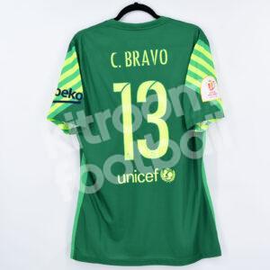 2015-16 Barcelona Goalkeeper #13 C. BRAVO Match Un Worn Copa del Rey