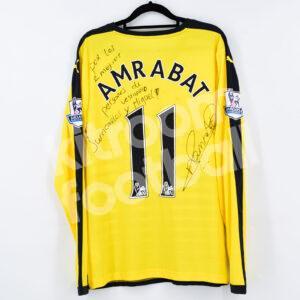 2015-16 Watford Home Shirt #11 AMRABAT Match Worn M L/S Premier League Signed