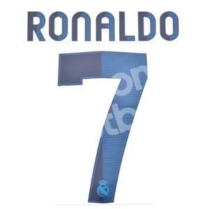 2012-13 Real Madrid Home Name Number Set #7 RONALDO Repro v2
