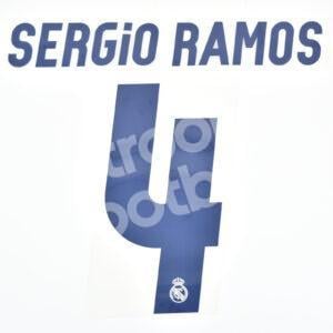2016-17 Real Madrid Home Name Number Set #4 SERGIO RAMOS Repro v2
