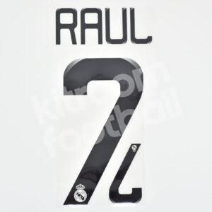 2008-09 Real Madrid Home Name Set #7 RAUL (Repro)