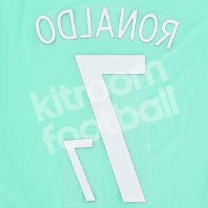UEFA Euro 2016 Portugal Away Name Number Set #7 RONALDO Repro v1 - Image 3