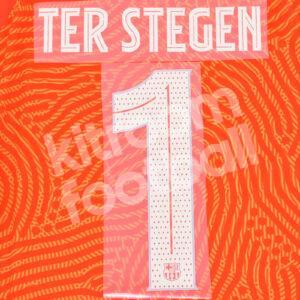 2020-21 Barcelona Goalkeeper Name Number Set  #1 TER STEGEN Cup Repro