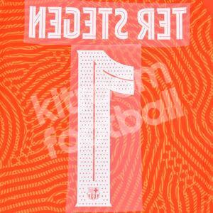 2020-21 Barcelona Goalkeeper Name Number Set  #1 TER STEGEN Cup Repro - Image 3