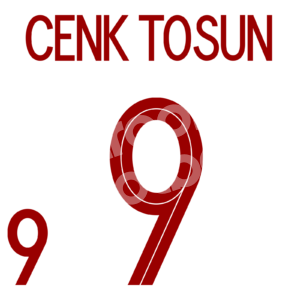 2018 Turkey Away Name Set Number #9 CENK TOSUN Repro