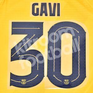 2021-22 Barcelona 4th Name Number Set #30 GAVI Cup Repro