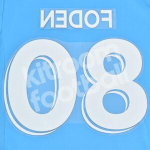 2016-17 Manchester City Home Name Number Set #80 FODEN Cup Repro - Image 3