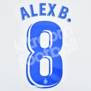 2021-22 Girona Home Name Number Set #8 ALEX B. Repro