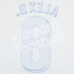 2021-22 Girona Home Name Number Set #8 ALEX B. Repro - Image 3