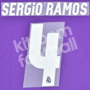 2016-17 Real Madrid Away Name Number Set #4 SERGIO RAMOS Repro