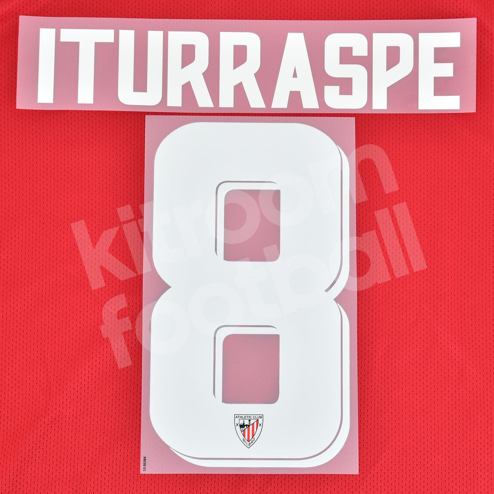 Ath Numbers Official 2013-14 Ath. Club Bilbao Name Number Set #8 ITURRASPE ...