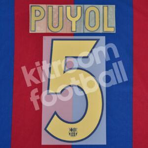 Original Player Issue 2006-07 Barcelona Name Set #5 PUYOL Sipesa v2