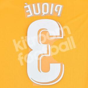 Official 2019-22 Barcelona Away Name Number Set #3 PIQUÉ La Liga Stadium Version - Image 3