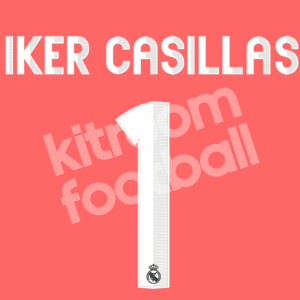 2012-13 Real Madrid Goalkeeper Name Number Set #1 IKER CASILLAS Repro