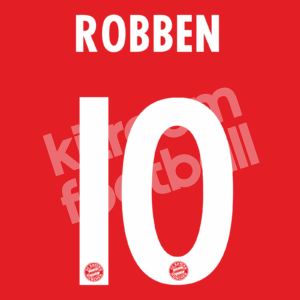 2013-15 Bayern Munich Home Name Number Set #10 ROBBEN Repro v3