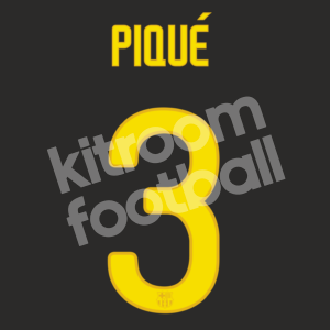 2011-12 Barcelona Name Number Set #3 PIQUÉ Repro
