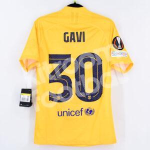 2021-22 Barcelona Senyera Shirt #30 GAVI *BNWT* S Europa League - Image 1