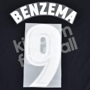2017-18 Real Madrid La Liga Away Name Number Set #9 BENZEMA Repro