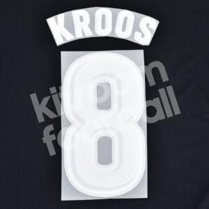 2017-18 Real Madrid La Liga Away Name Number Set #8 KROOS Repro v2