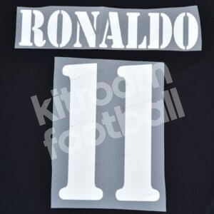 2002-03 Real Madrid Away Name Number Set #11 RONALDO Repro - Image 1