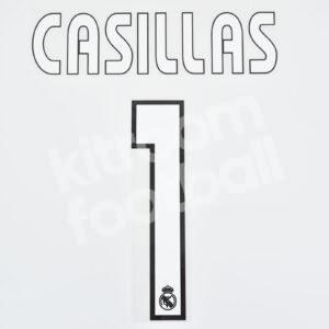 2003-05 Real Madrid Goalkeeper Name Number Set #1 CASILLAS Repro - Image 3