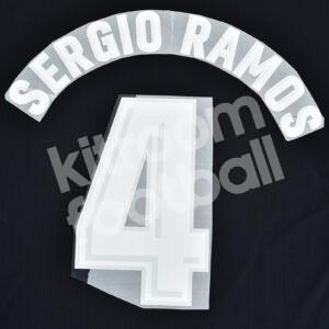 2017-18 Real Madrid La Liga Away Name Number Set #4 SERGIO RAMOS Repro - Image 1
