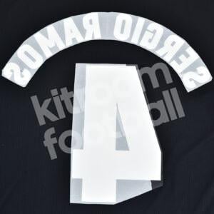 2017-18 Real Madrid La Liga Away Name Number Set #4 SERGIO RAMOS Repro - Image 4
