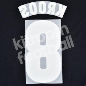 2017-18 Real Madrid La Liga Away Name Number Set #8 KROOS Repro v2 - Image 4