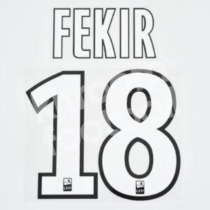 2018-19 Lyon Third Name Number Set #18 FEKIR Ligue One Repro - Image 3