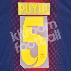 Original Player Issue 2012-14 Barcelona Home Name Number Set #5 PUYOL Sipesa