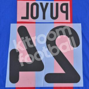 2001-02 Barcelona Home Name Number Set #24 PUYOL Repro - Image 3