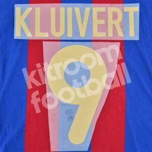 2001-02 Barcelona La Liga,UEFA Champions League Home & Third Name Set #9 KLUIVERT (Repro)