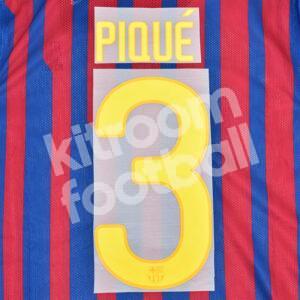 2011-12 Barcelona Name Number Set #3 PIQUÉ Repro - Image 3