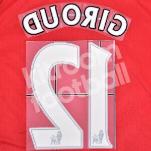 2012-13 Arsenal Premier League Home Name Set #12 GIROUD Lextra Repro - Image 3