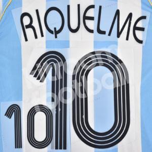 Argentina FIFA World Cup 2006 Home Name Number Set #10 RIQUELME Repro - Image 3
