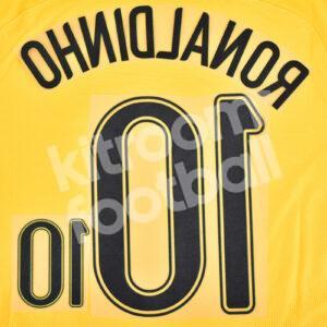 Brazil FIFA World Cup 2006 Name Number Set #10 RONALDINHO Home Repro - Image 3