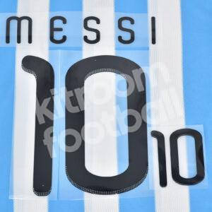FIFA World Cup 2010 Argentina Home Name Number Set #10 MESSI Repro v2 - Image 1