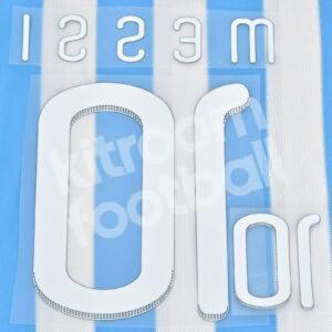 FIFA World Cup 2010 Argentina Home Name Number Set #10 MESSI Repro v2 - Image 3