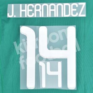 FIFA World Cup 2010 Mexico Home Name Number Set #14 Chicharito HERNANDEZ Repro