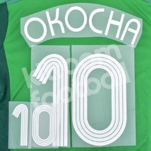 Nigeria FIFA World Cup 2006 Home Name Number Set #10 OKOCHA Repro - Image 3