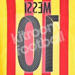 Original Player Issue 2015-16 Barcelona Away Name Number Set #10 MESSI Avery - Image 3