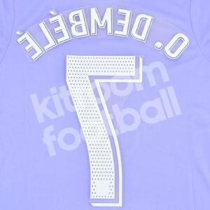 Original Player Issue 2021-22 Barcelona Away Name Number Set #7 O. DEMBELE Avery - Image 3