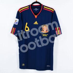 Final World Cup 2010 South Africa Spain Away Shirt #6 A. INIESTA (Excellent) M - Image 3