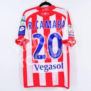 2004-05 Spoting Gijon Home Shirt #20 R. CAMARA Match Worn Camiseta (M) - Image 1