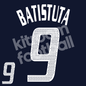 World Cup 2002 Argentina Away Name Set Number #9 BATISTUTA Repro