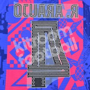 2020-22 Barcelona Third Player Issue Name Number Set #4 R. ARAUJO Champions League Avery - Image 3