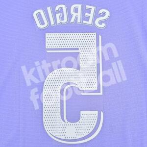 Original Player Issue 2021-22 Barcelona Away Name Number Set #5 SERGIO Avery - Image 3