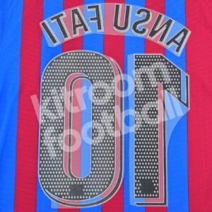 Original Player Issue 2021-22 Barcelona Home Name Number Set #10 ANSU FATI Avery - Image 3
