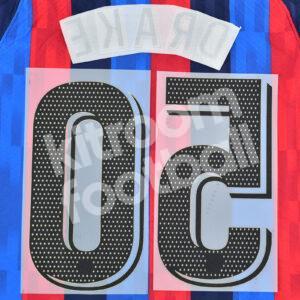 2022-23 Barcelona Home Name Number Set #50 DRAKE La Liga Repro - Image 3