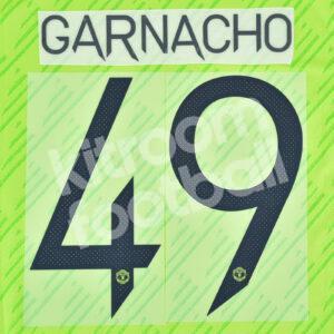 2022-23 Manchester United Third Name Number Set #49 GARNACHO Cup Repro